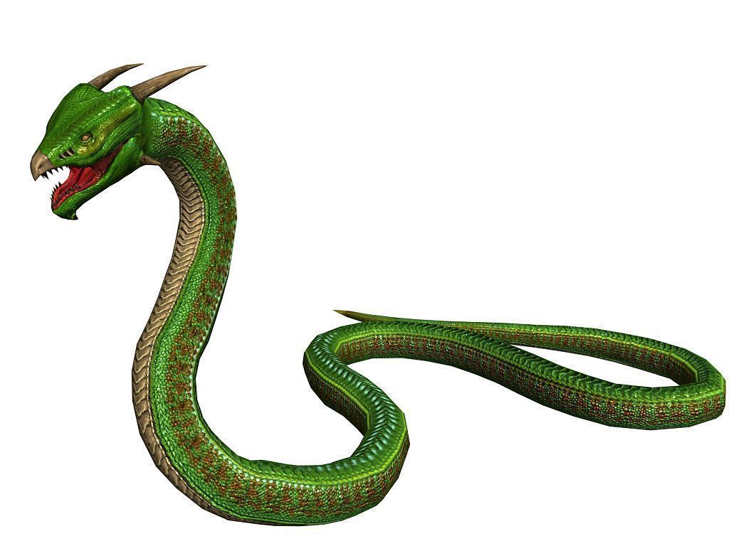 3Dfoin - Fantasy Snake Low-poly 3D model_6
