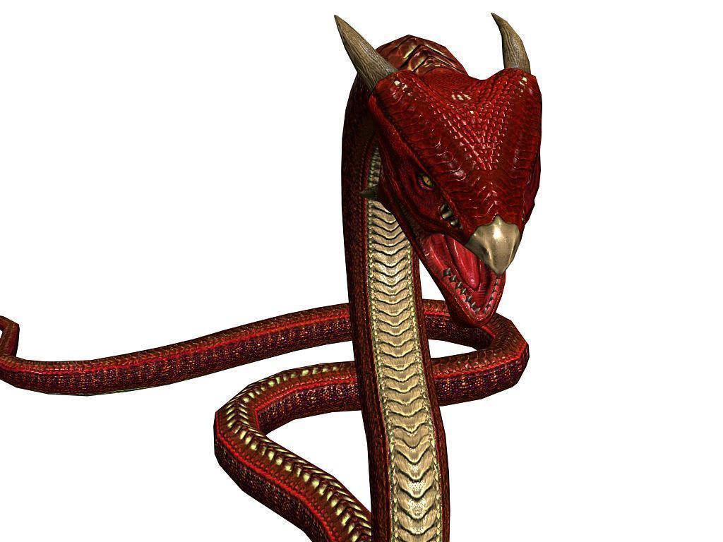 3Dfoin - Fantasy Snake Low-poly 3D model_7