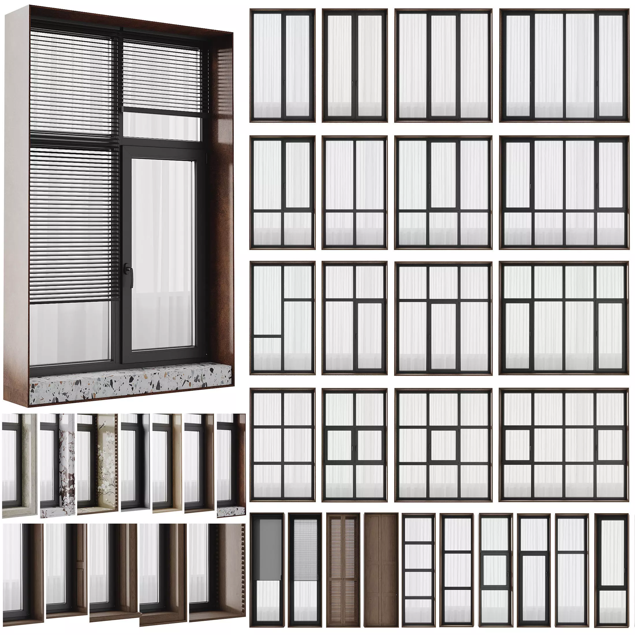 Panoramic windows 3D model