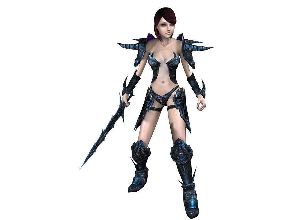 3Dfoin - Female Warrior Low-poly 3D model_3