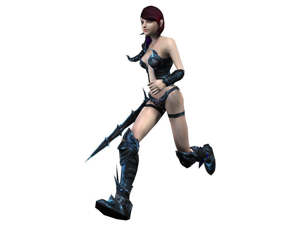 3Dfoin - Female Warrior Low-poly 3D model_13