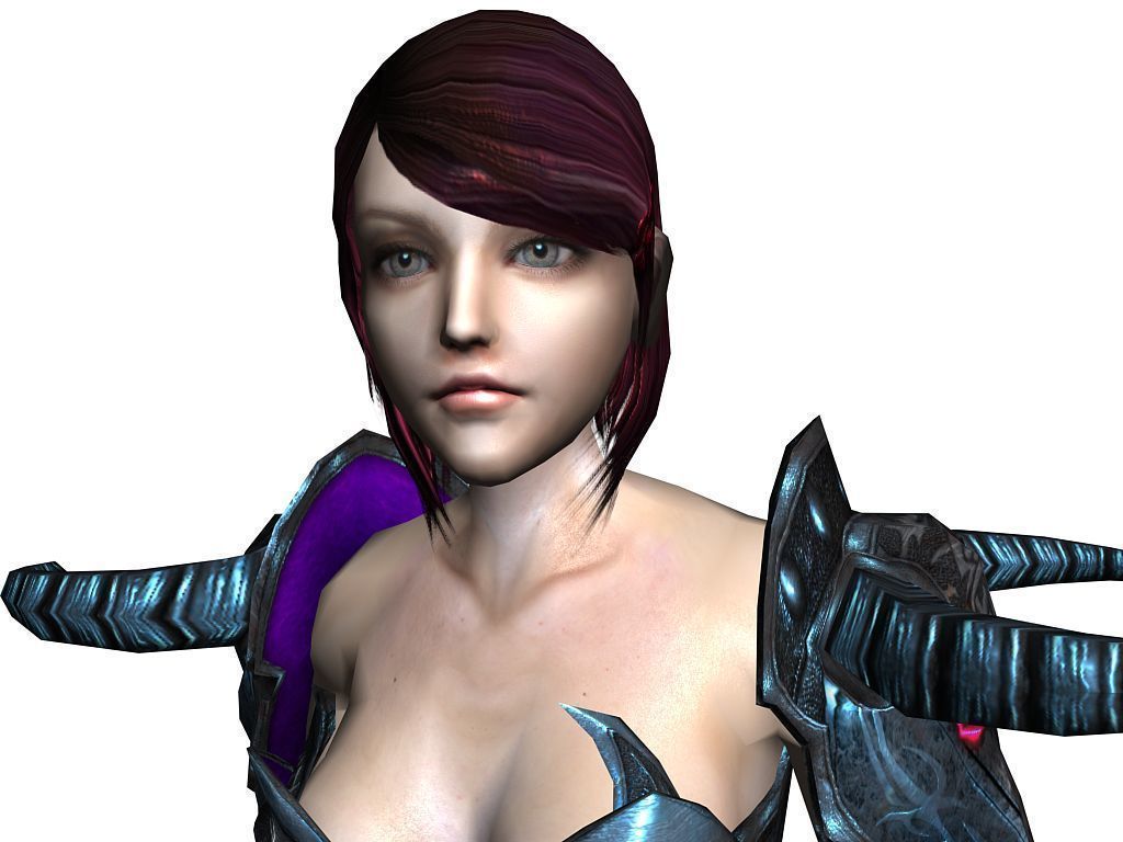 3Dfoin - Female Warrior Low-poly 3D model_16