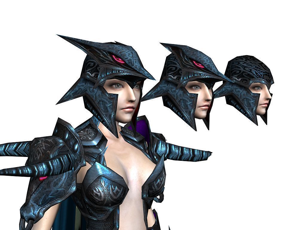 3Dfoin - Female Warrior Low-poly 3D model_17