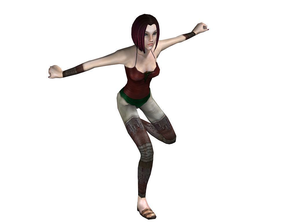 3Dfoin - Female Warrior Low-poly 3D model_14