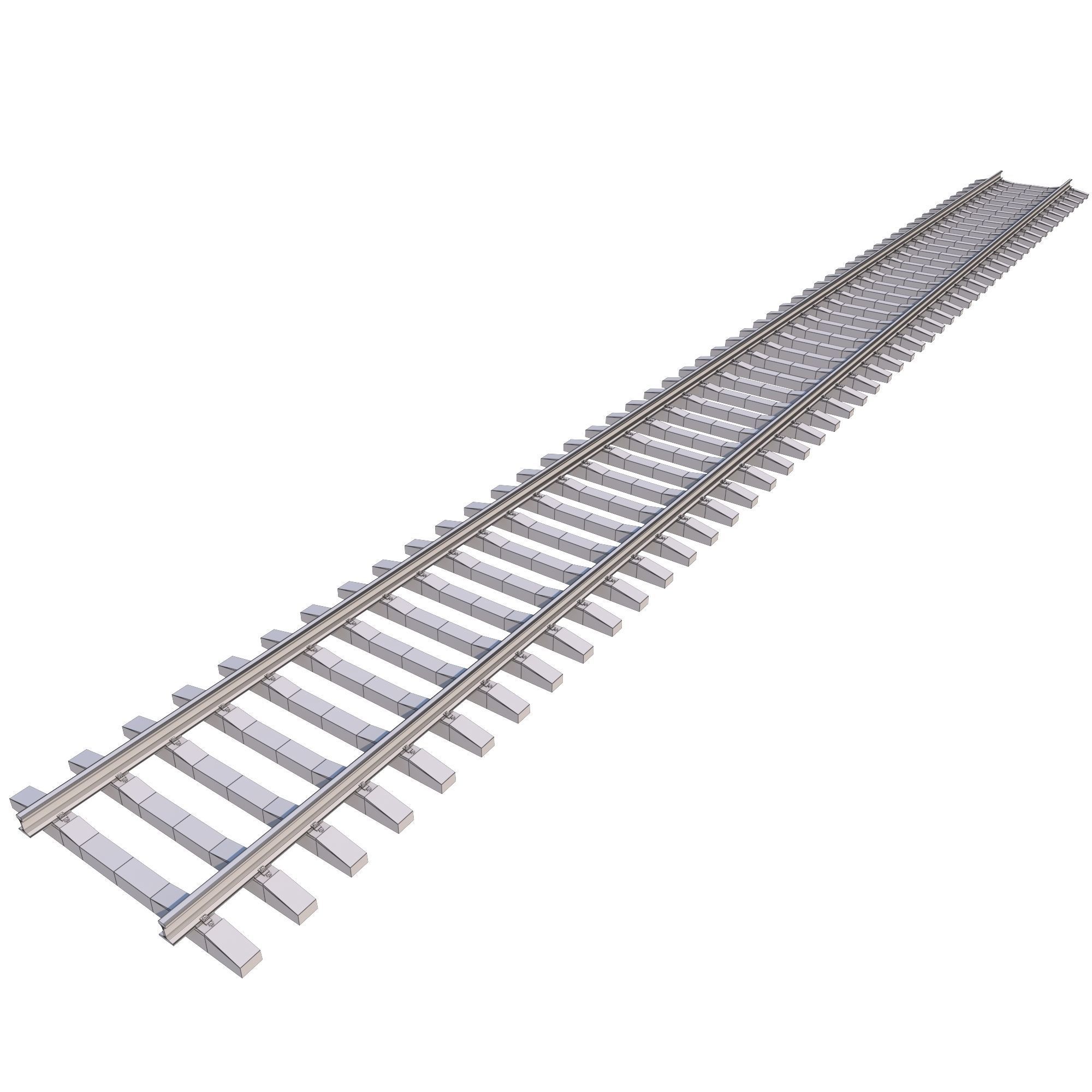 Railway Rails Low-poly 3D model_6