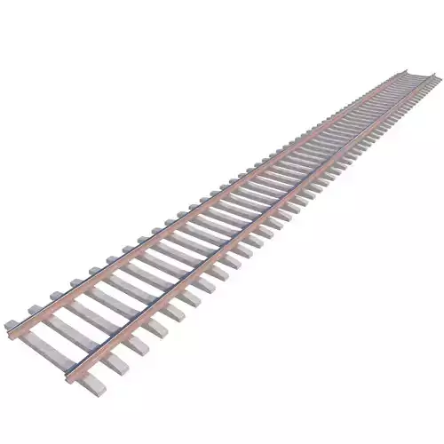 Railway Rails Low-poly 3D model