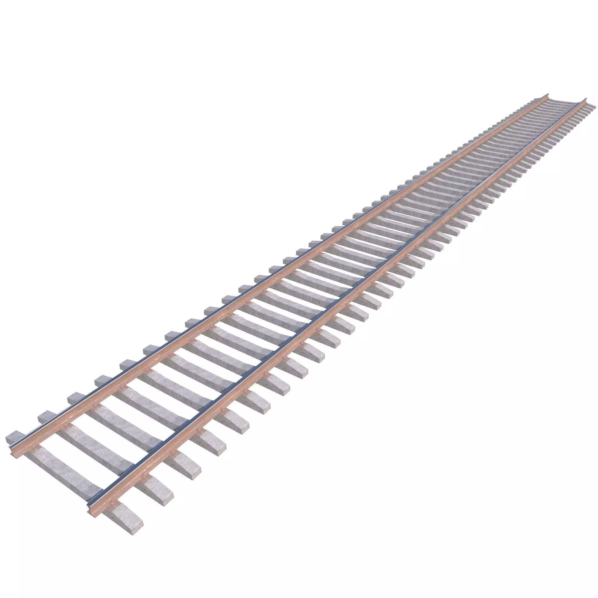 Railway Rails Low-poly 3D model_0