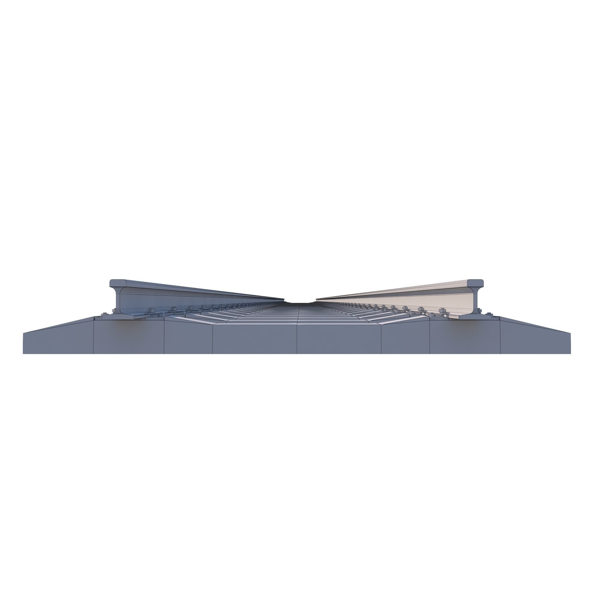 Railway Rails Low-poly 3D model_11