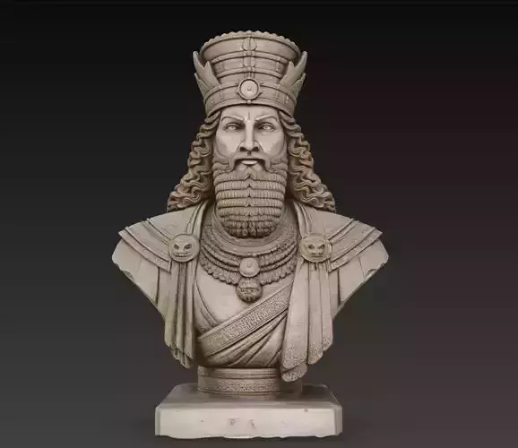 Mesopotamian King Bust Statue Ancient Sumerian Ruler
