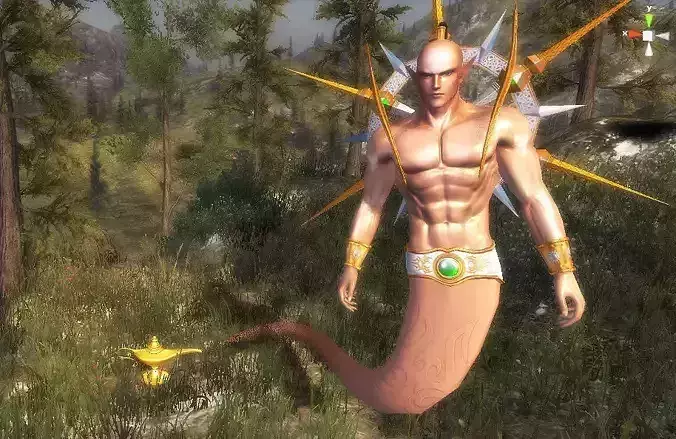 3Dfoin - Genie Low-poly 3D model