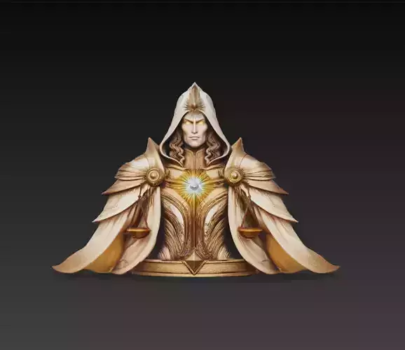 Divine Judgment Angel Bust Hooded Celestial Guardian Fantasy
