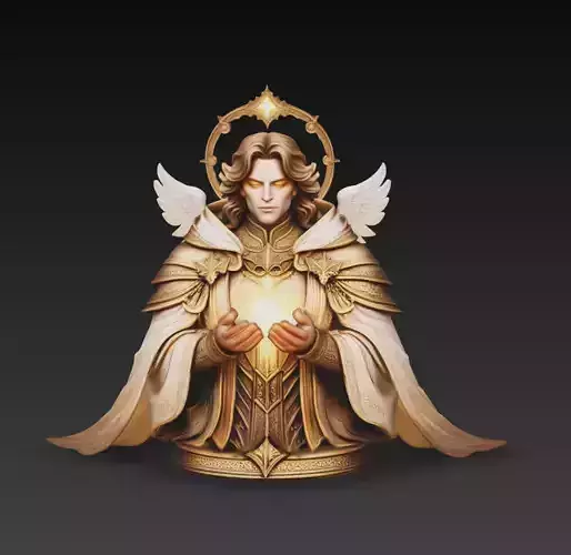 Divine Angel Blessing Light Healer Bust Spiritual Sculpture