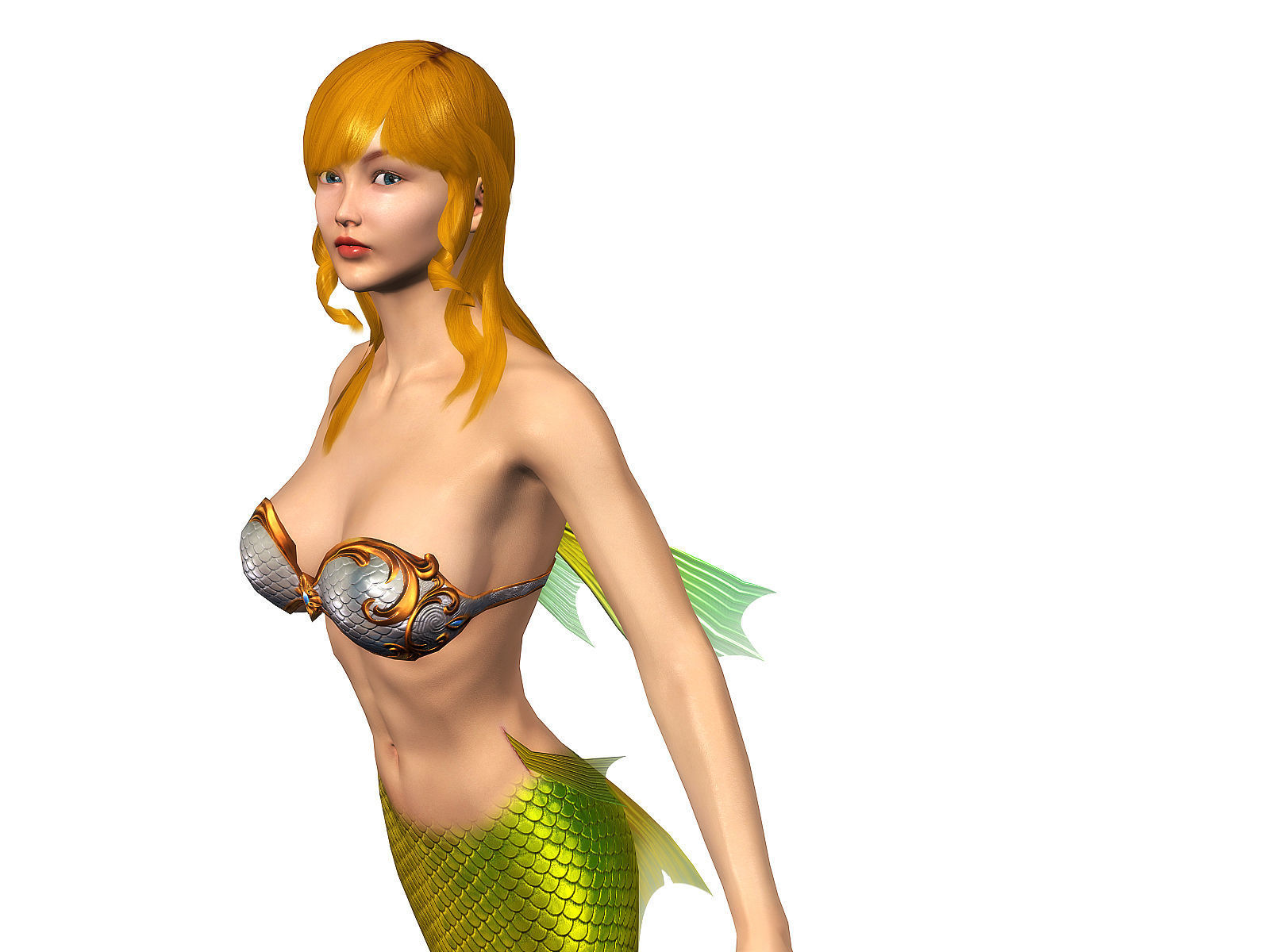 3Dfoin - Mermaid  Low-poly 3D model_7