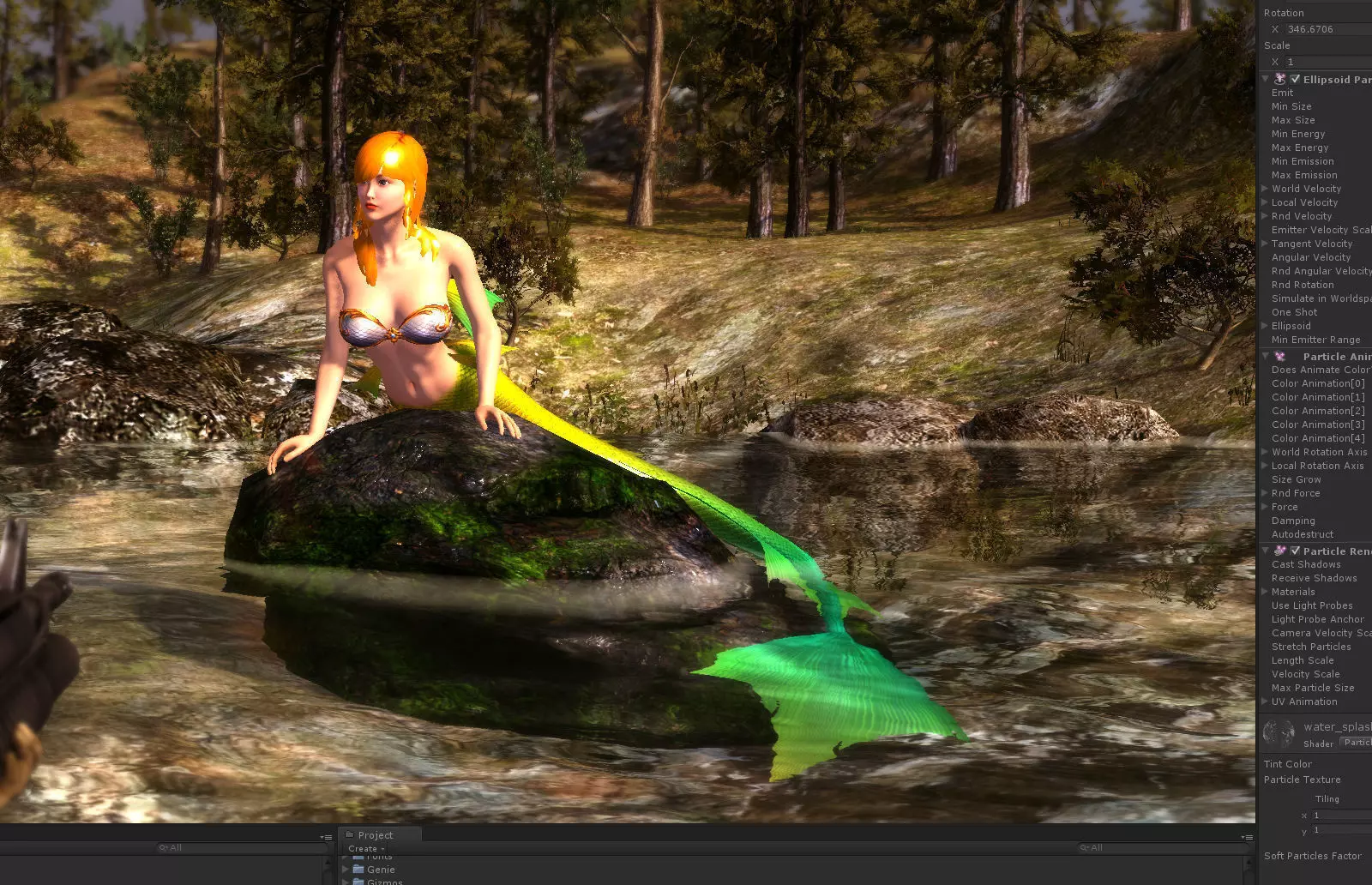 3Dfoin - Mermaid  Low-poly 3D model_0