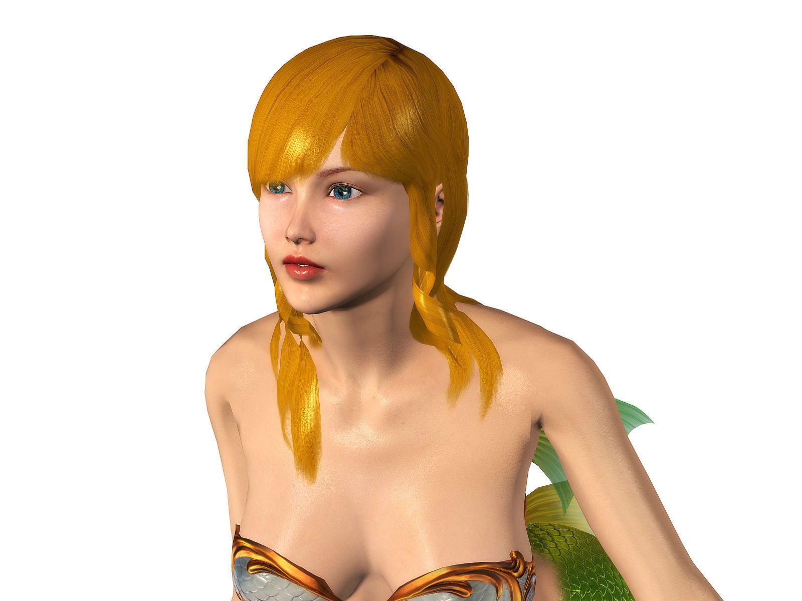 3Dfoin - Mermaid  Low-poly 3D model_11