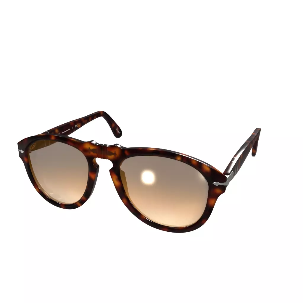 Persol 649 Havana Gradient Brown Low-poly 3D model
