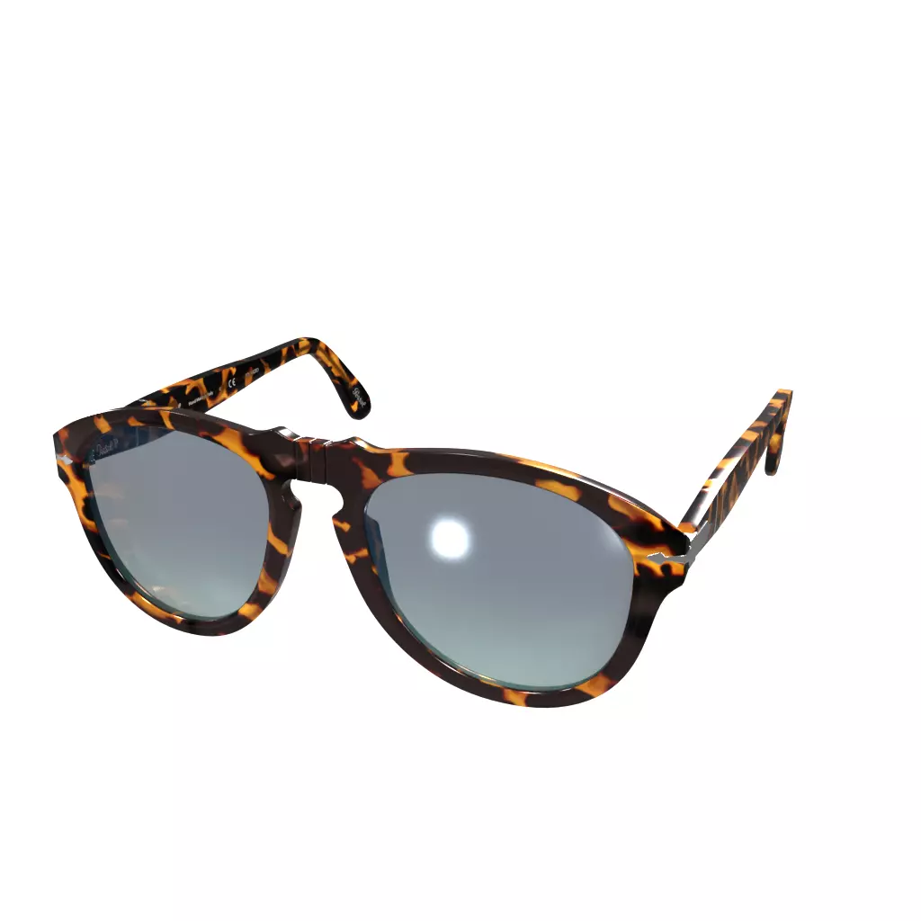 Persol 649 Madre Terra Polarized Light Blue Gradient Low-poly 3D model