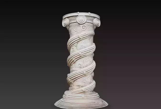 Twisted Classical Column Ornamental Pillar Architectural