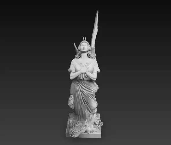 Angel Female Statue Classical Sculpture Decorative STL 3D