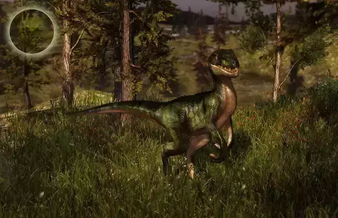 3Dfoin - Raptor Low-poly 3D model
