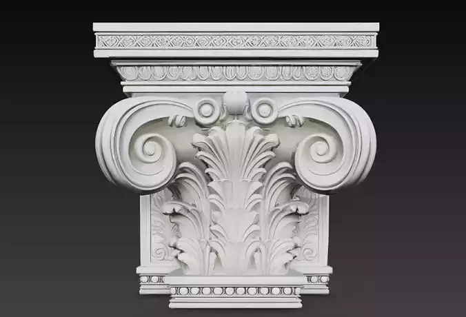 Corinthian Column Capital Ornamental Classic Architecture STL