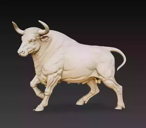 Taurus Bull Sculpture Zodiac Animal 3D Model STL Bull Statue