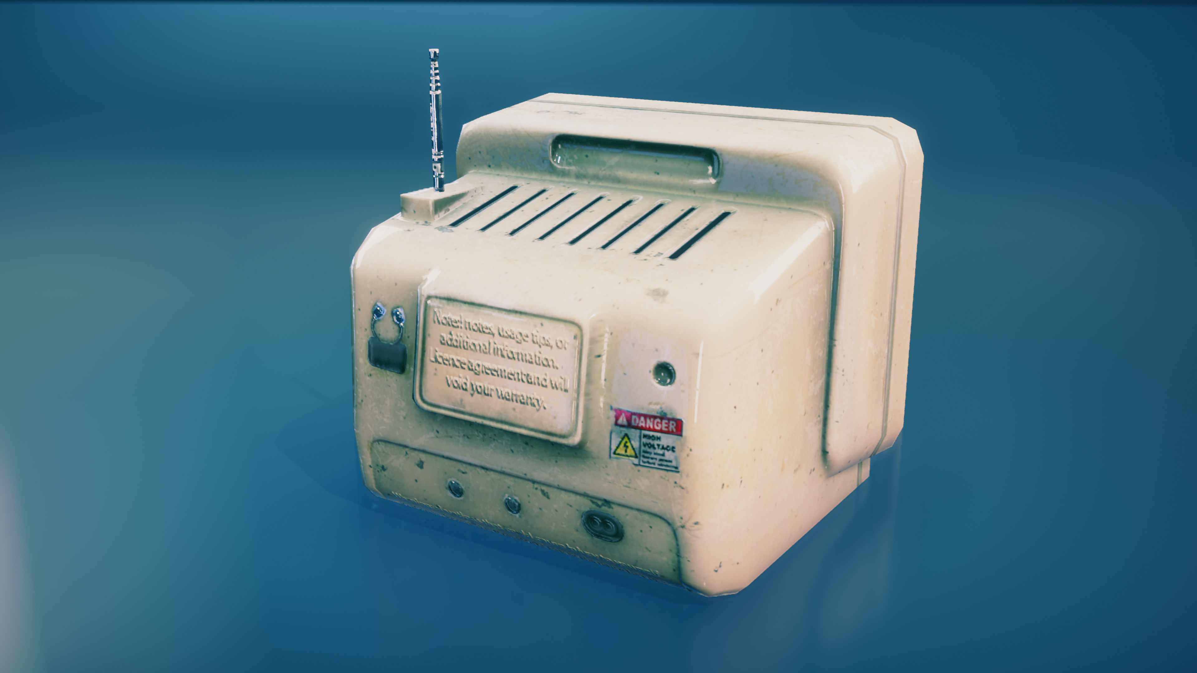 Vintage TV Low-poly 3D model_3