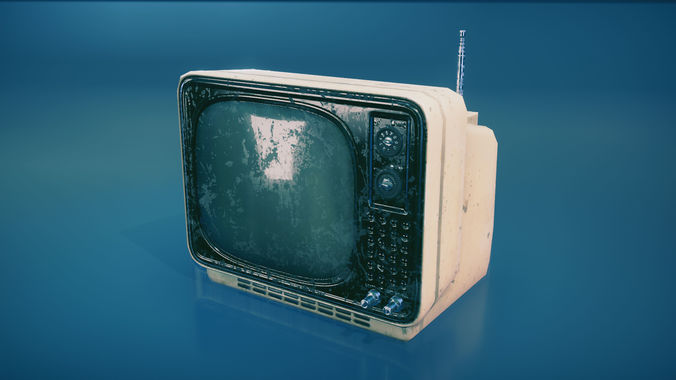 Vintage TV Low-poly 3D model