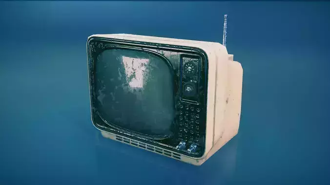 Vintage TV Low-poly 3D model