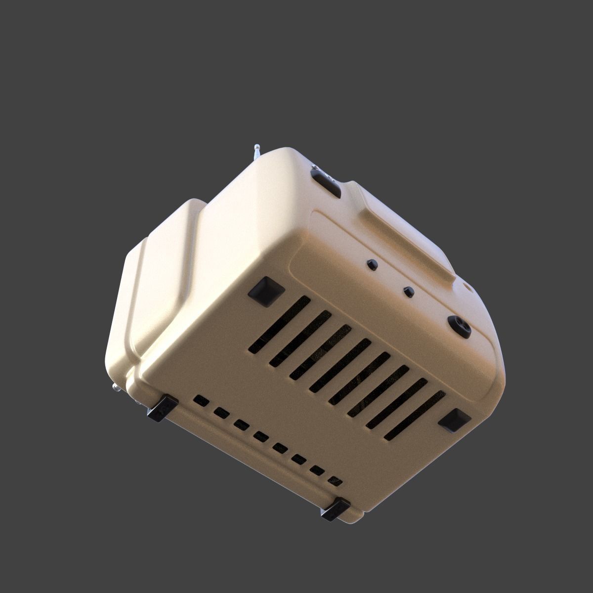 Vintage TV 2 3D model_3