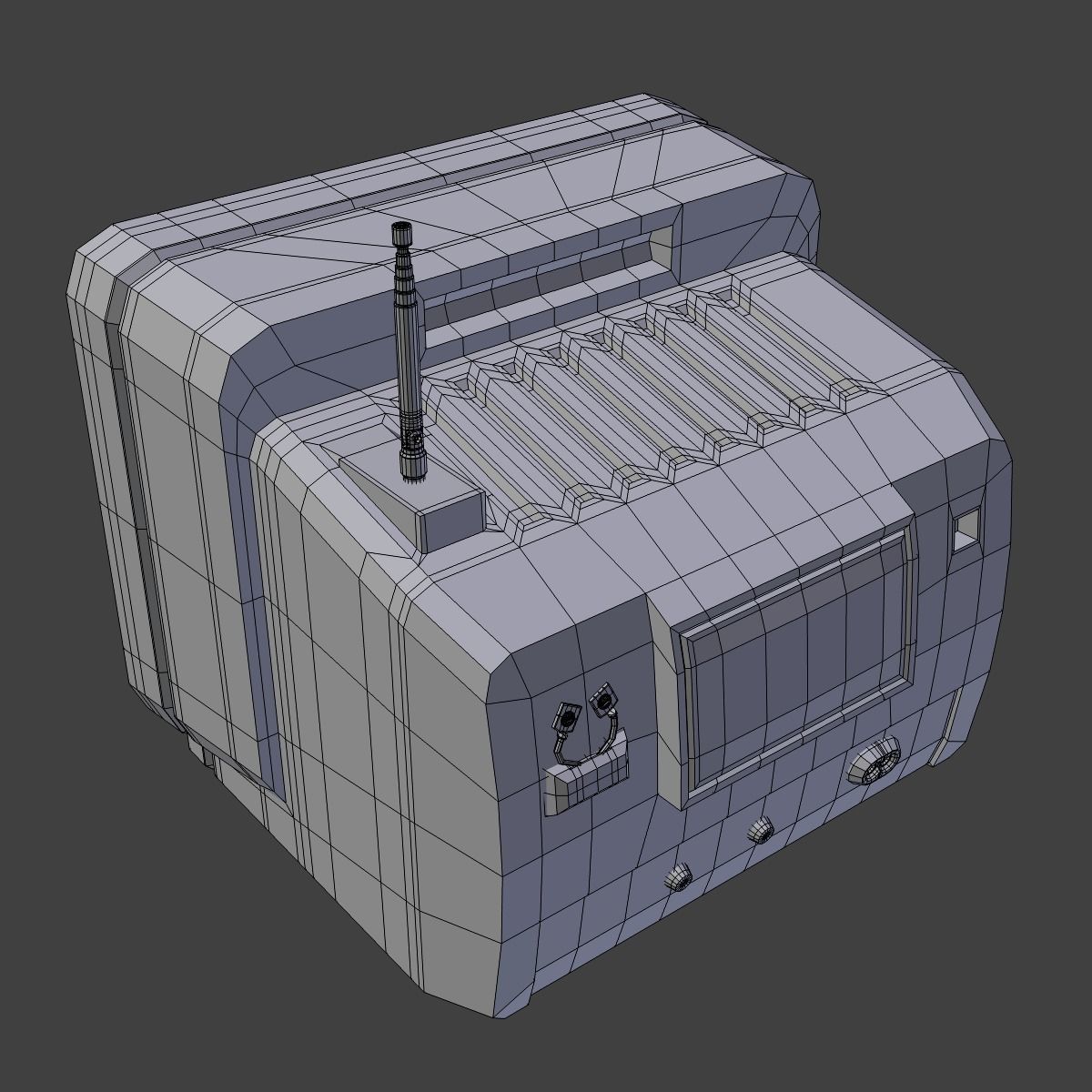 Vintage TV 2 3D model_6