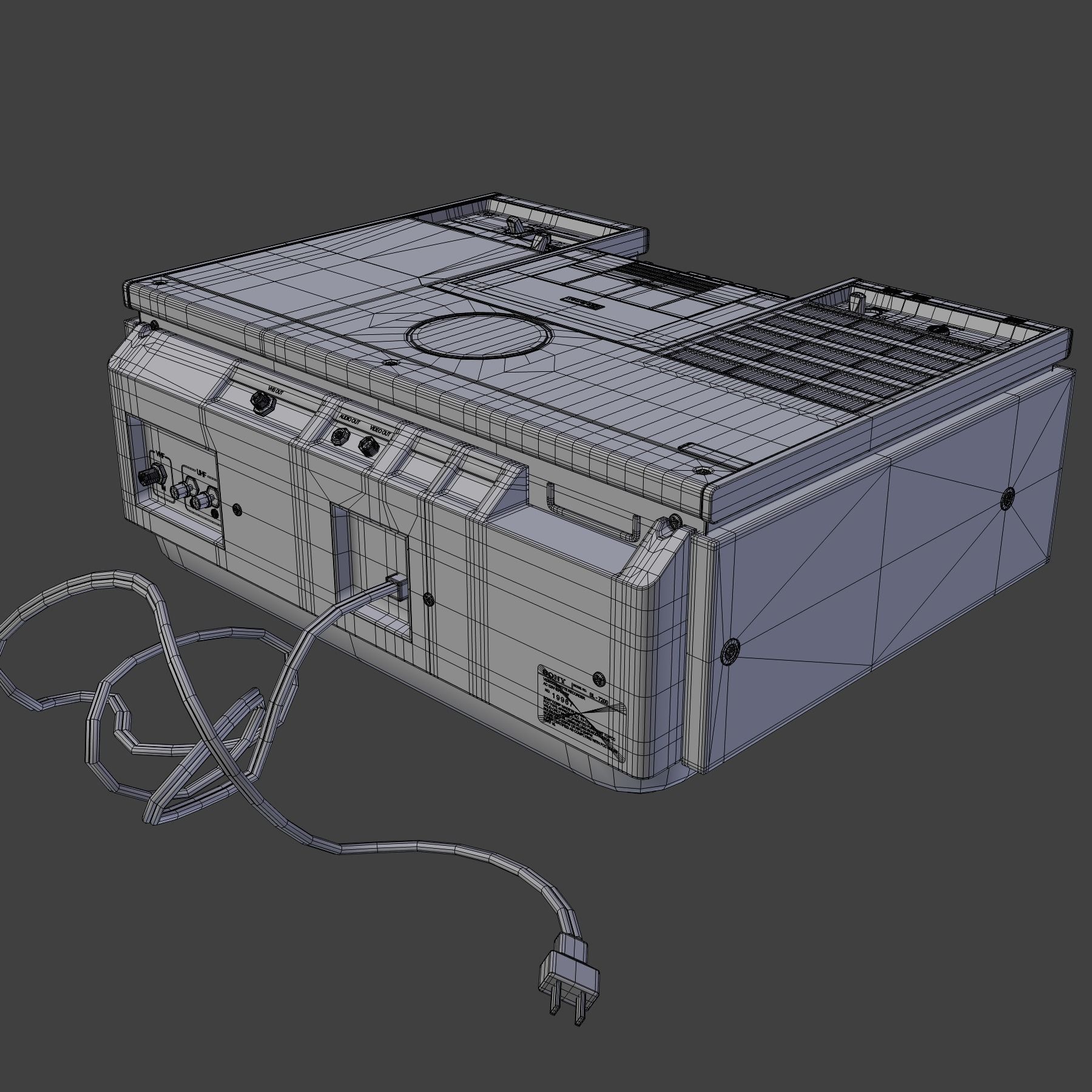 Sony SL-7200 Videocassette Recorder 3D model_12