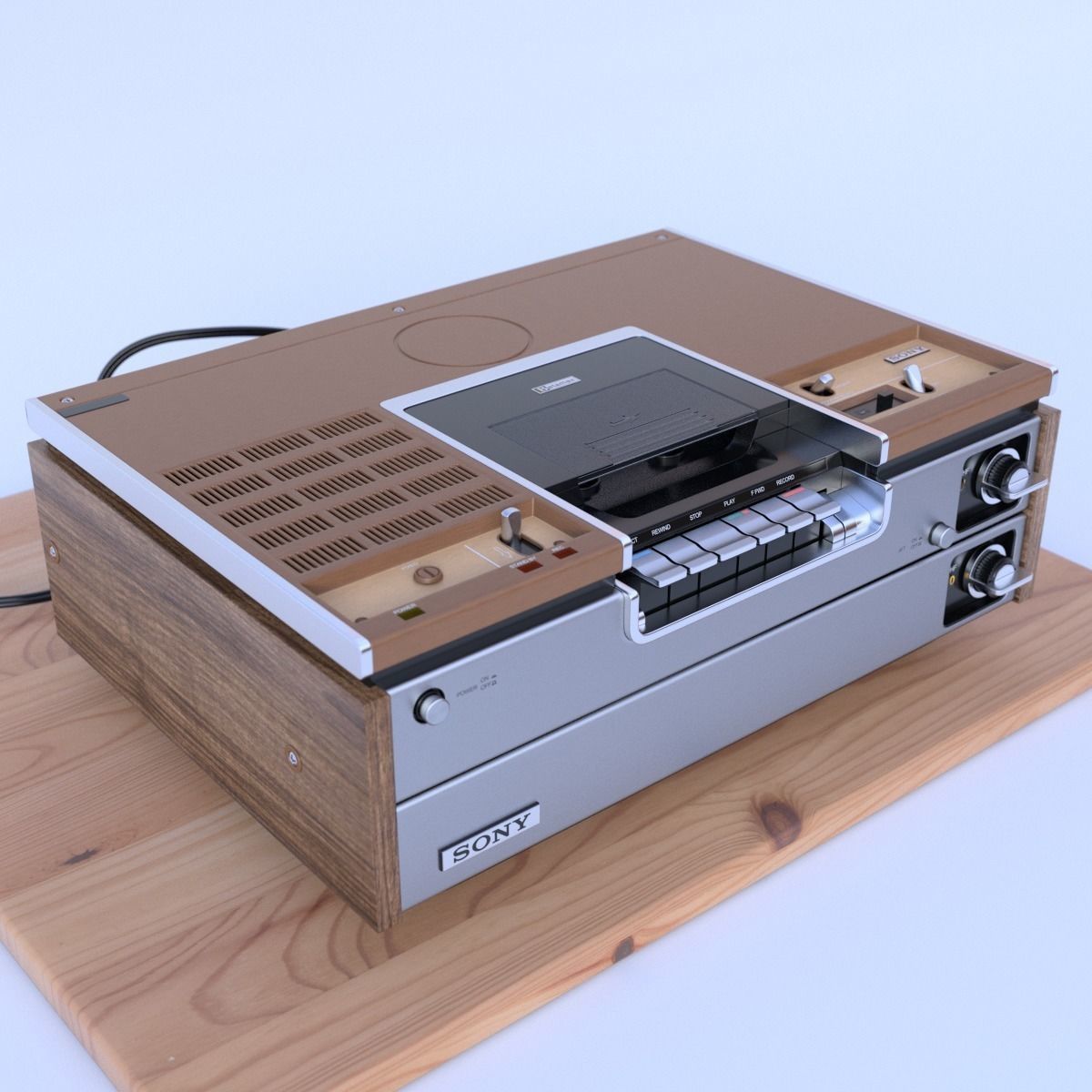 Sony SL-7200 Videocassette Recorder 3D model_3