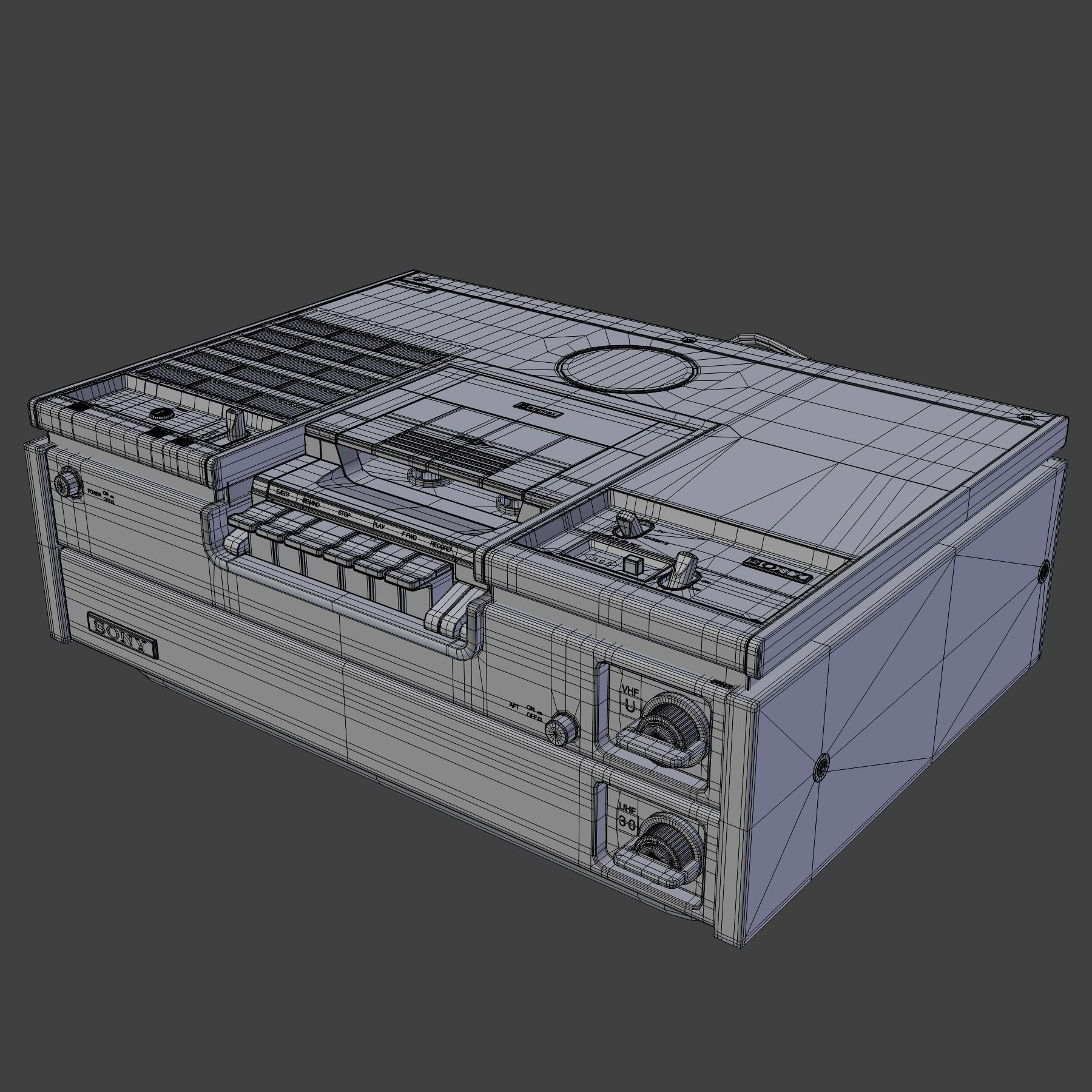 Sony SL-7200 Videocassette Recorder 3D model_10