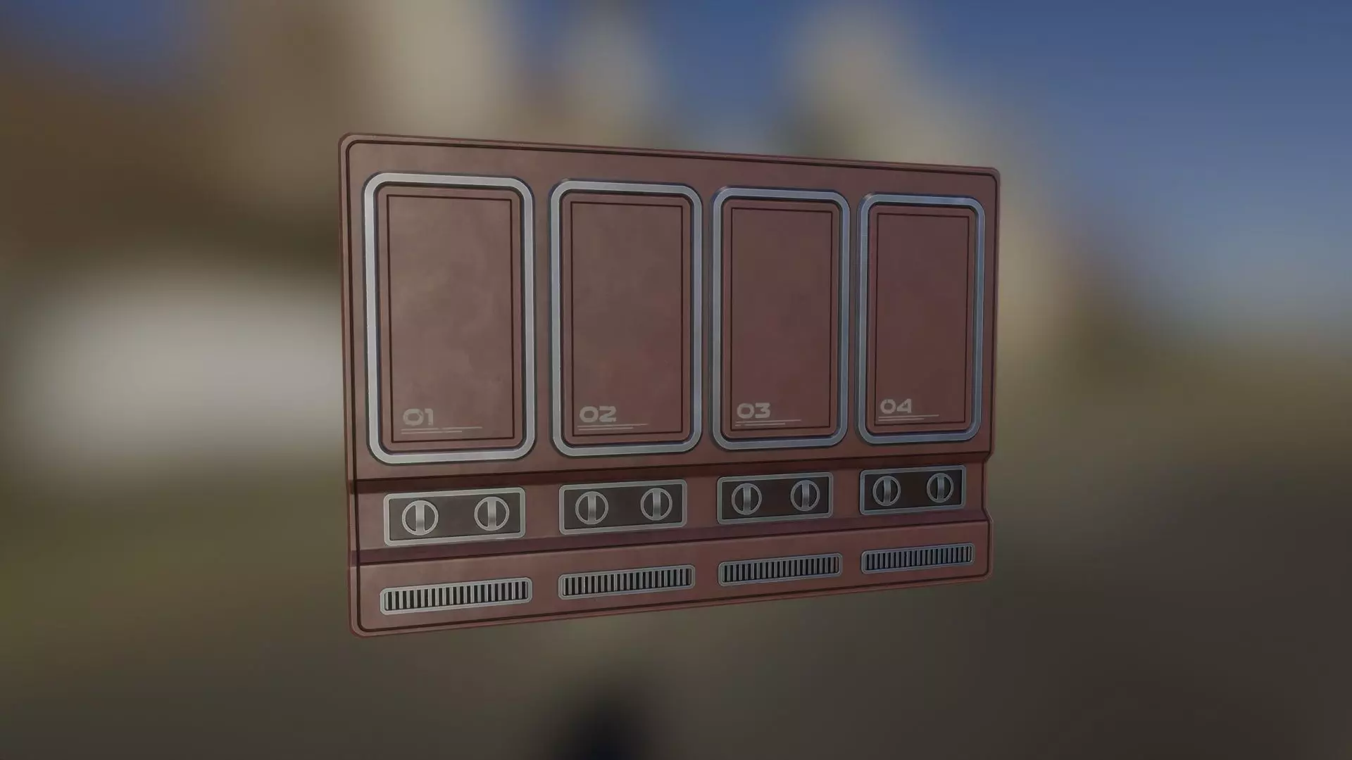 Lockers Low-poly 3D model
