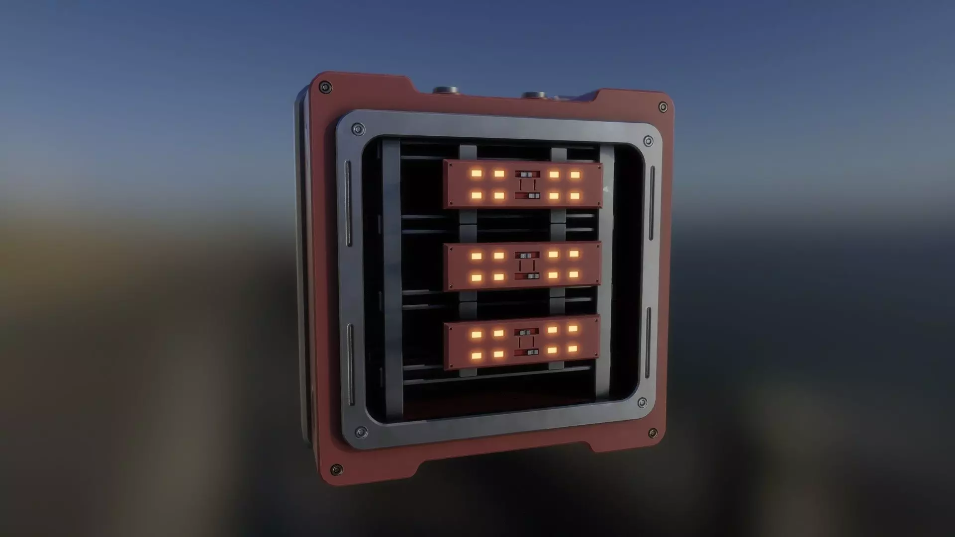 Server 3D model Low-poly 3D model