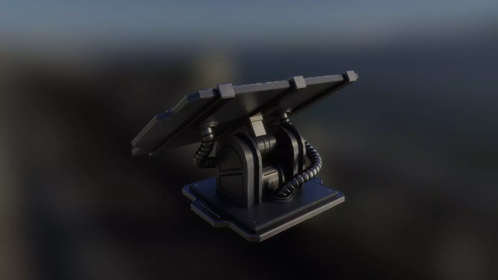 Solar Panel 3D model Low-poly 3D model