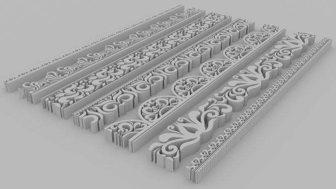 Ornate Divides 01 - Set of Printable 7 Varitions 3D print model