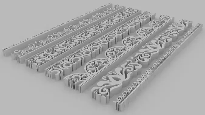 Ornate Divides 01 - Set of Printable 7 Varitions 3D print model