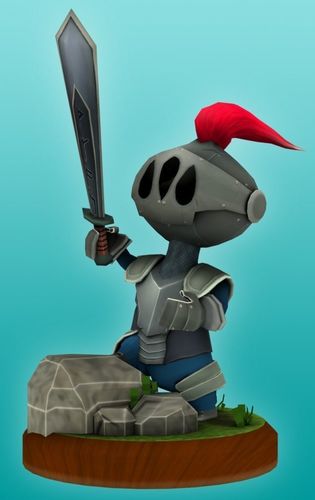 knight dwarves figurine - in shining armour Free low-poly 3D model