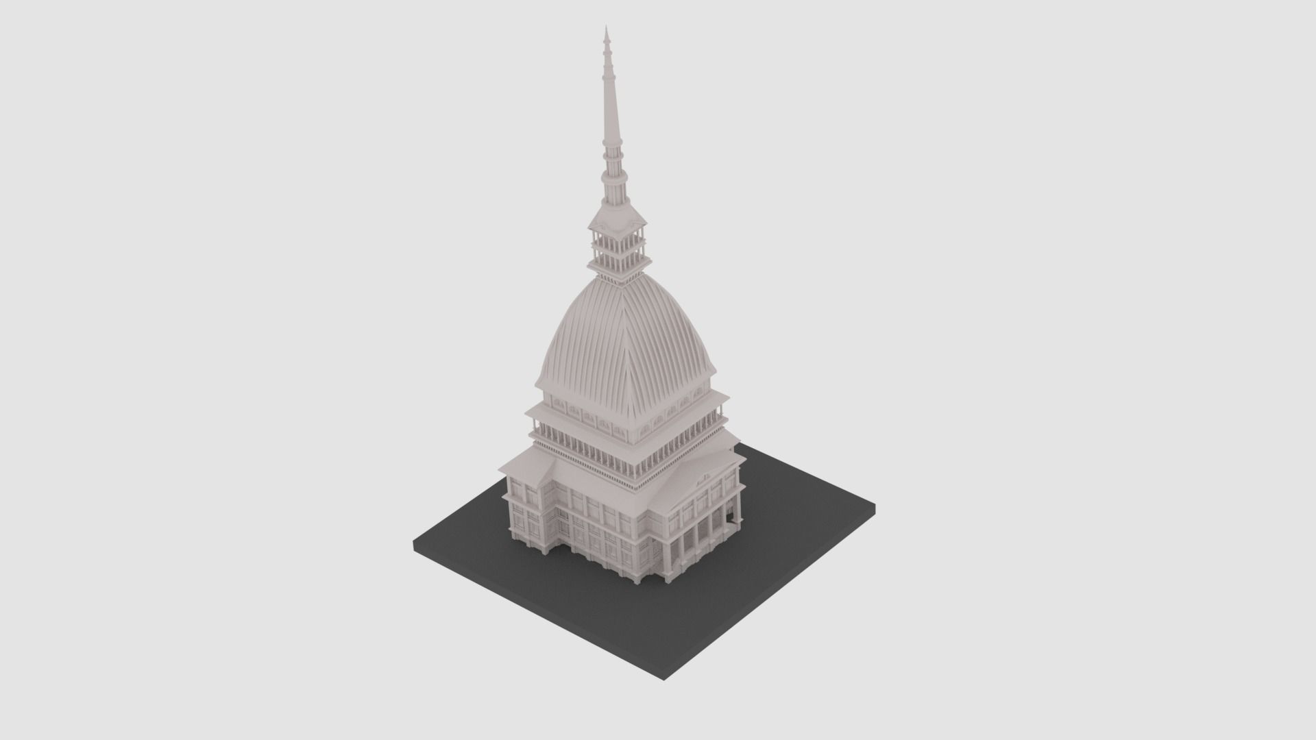 Mole Antonelliana 3D model_2