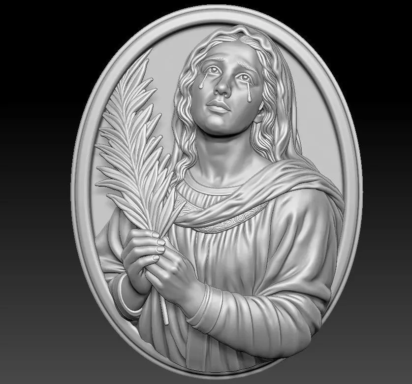 Saint Agatha Pendant 3D print model
