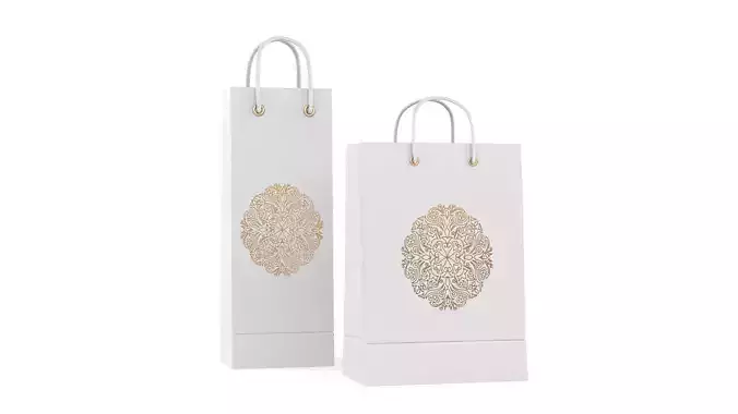 Paper Shopping Bags 3D model