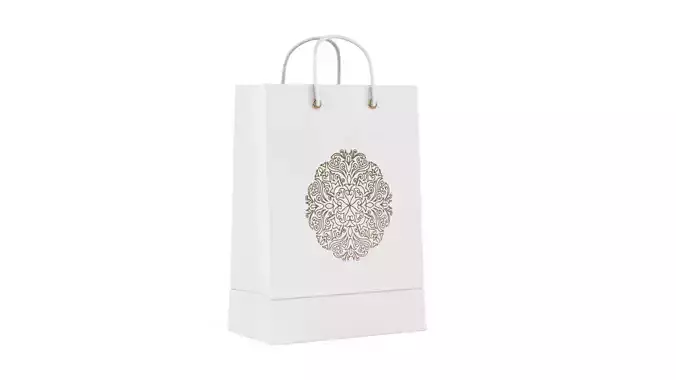 Paper Shopping Bags 3D model 5