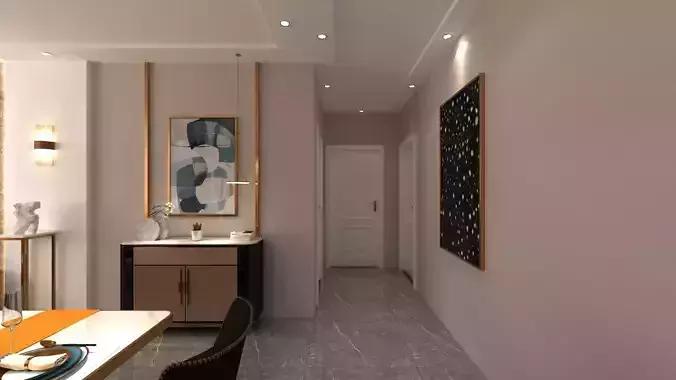 Home Interior 3D model 4