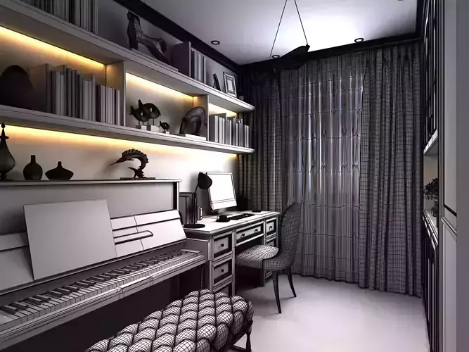 Home Interior 3D model 7