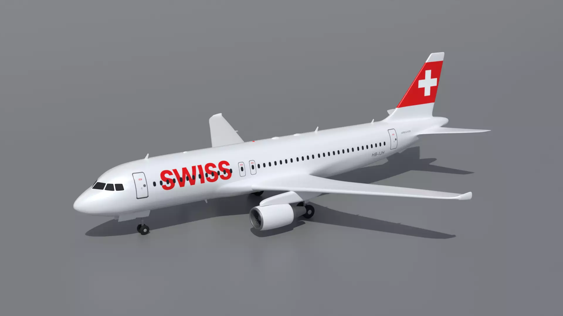 Airbus A320 Swiss Air 3D model