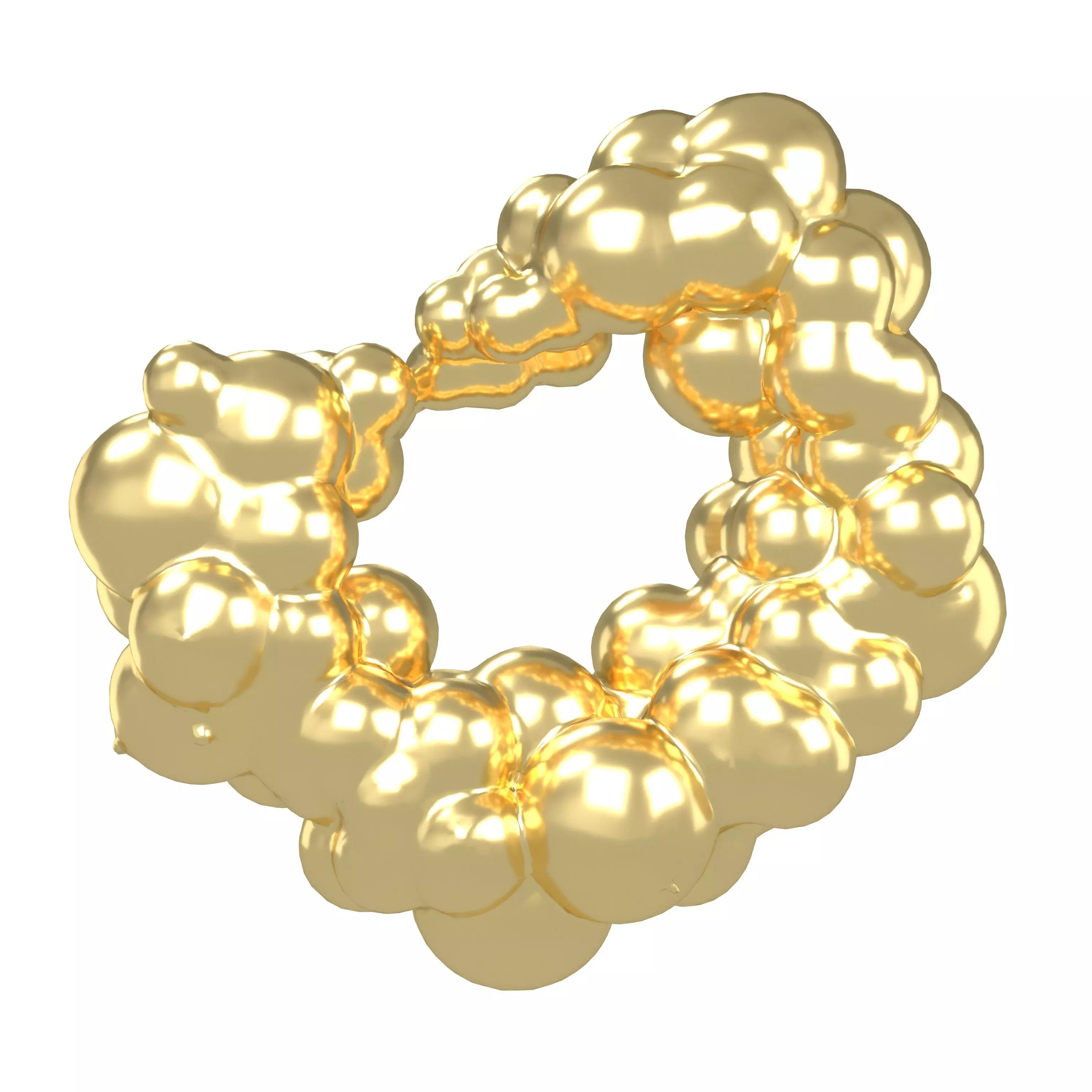 Abstract Cloud Shape v1 001 Low-poly 3D model