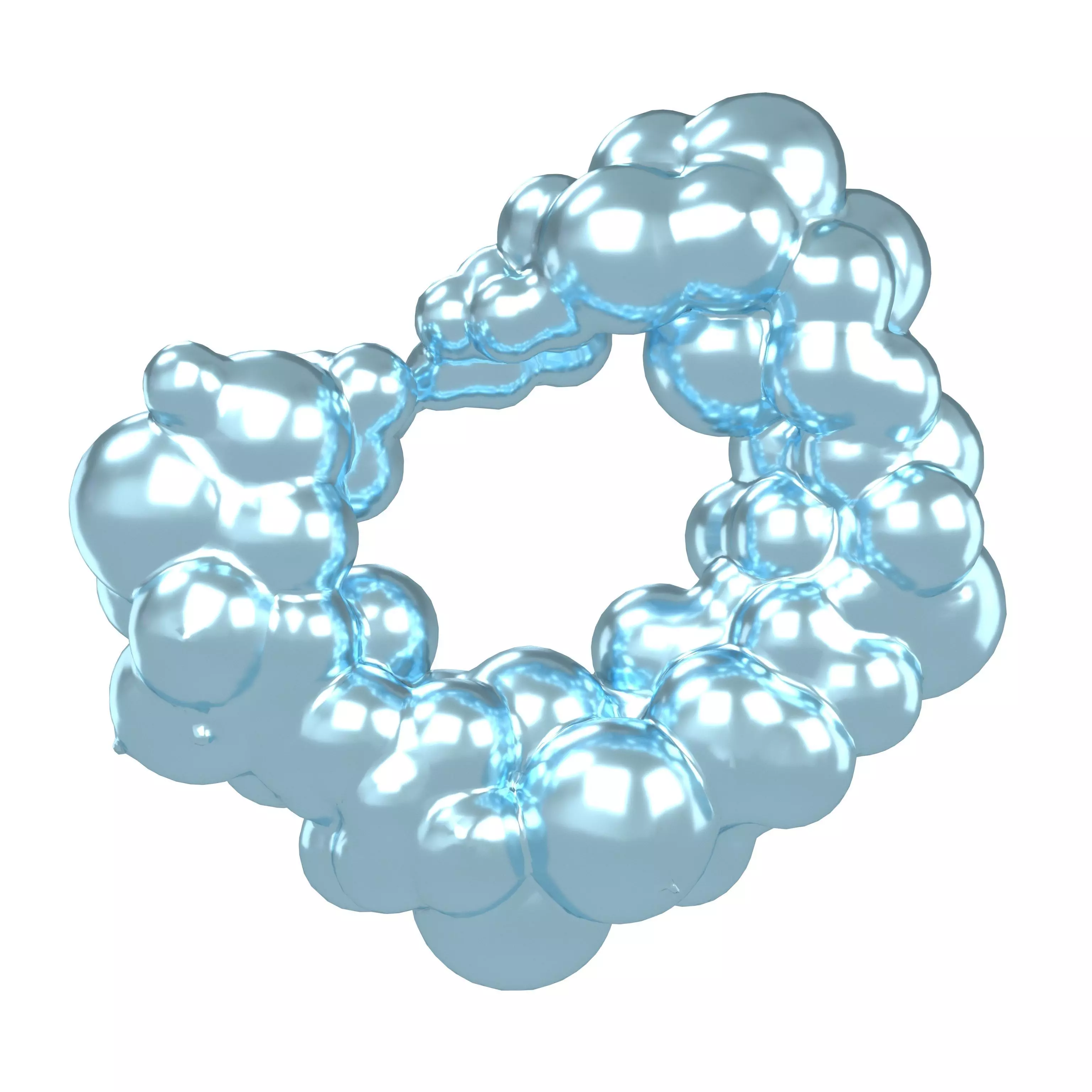 Abstract Cloud Shape v1 004 Low-poly 3D model