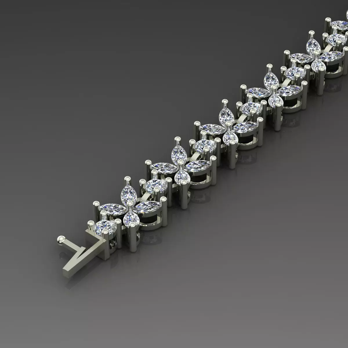 Diamond Bracelet 3D print model